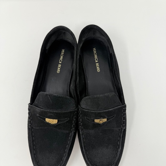 New Veronica Beard Suede Coin Penny Loafer Black Sz 8 - Picture 9 of 12